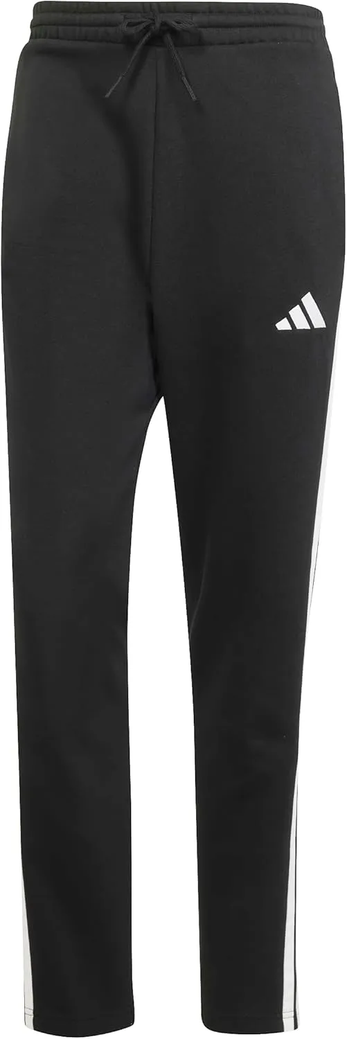 adidas Men's Essentials 3-Stripes Fleece Open Hem Pants