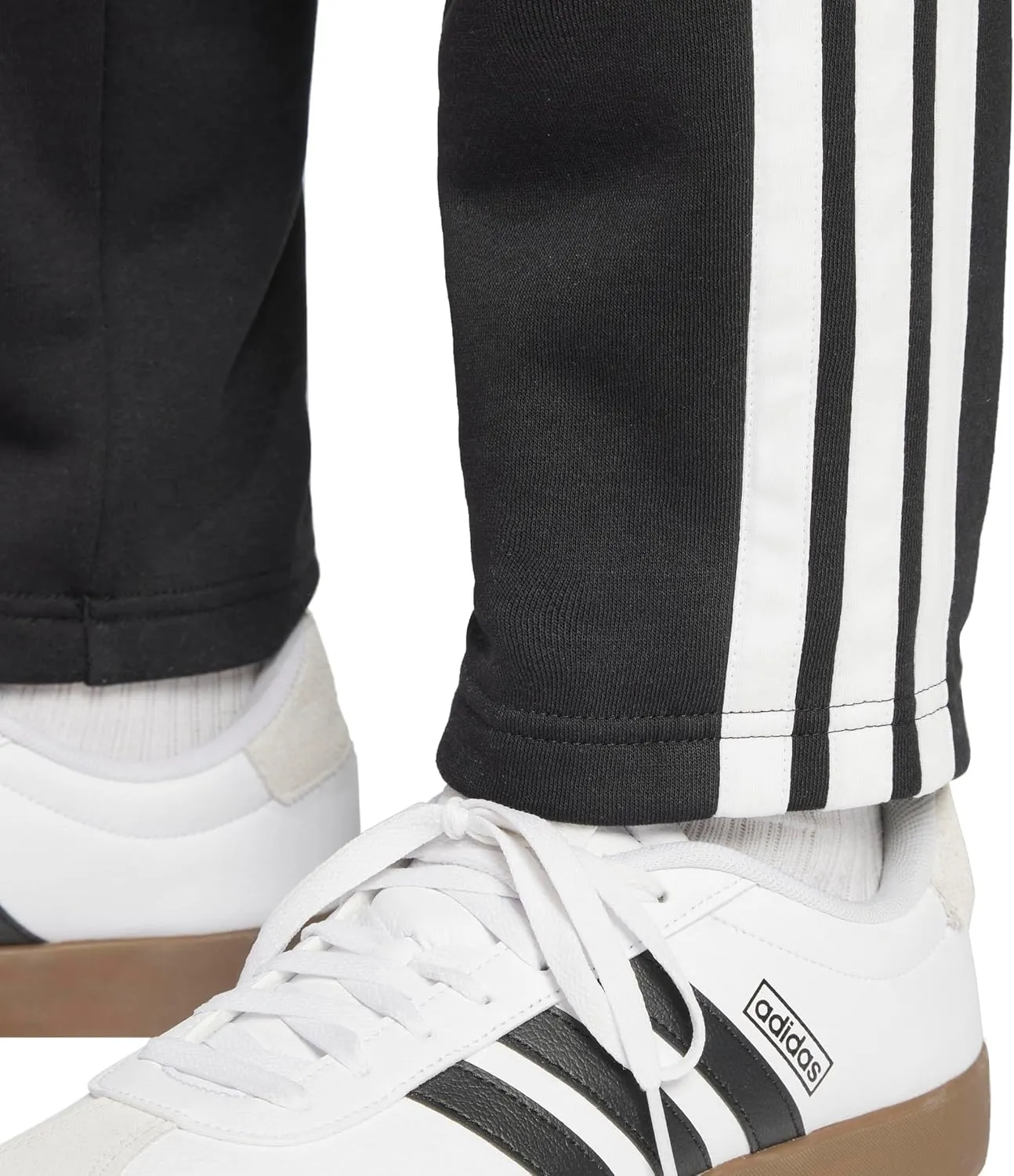adidas Men's Essentials 3-Stripes Fleece Open Hem Pants