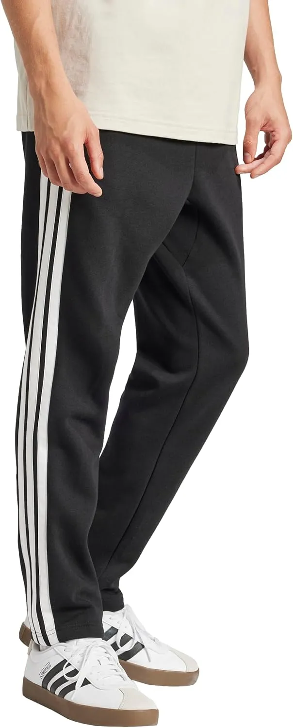adidas Men's Essentials 3-Stripes Fleece Open Hem Pants