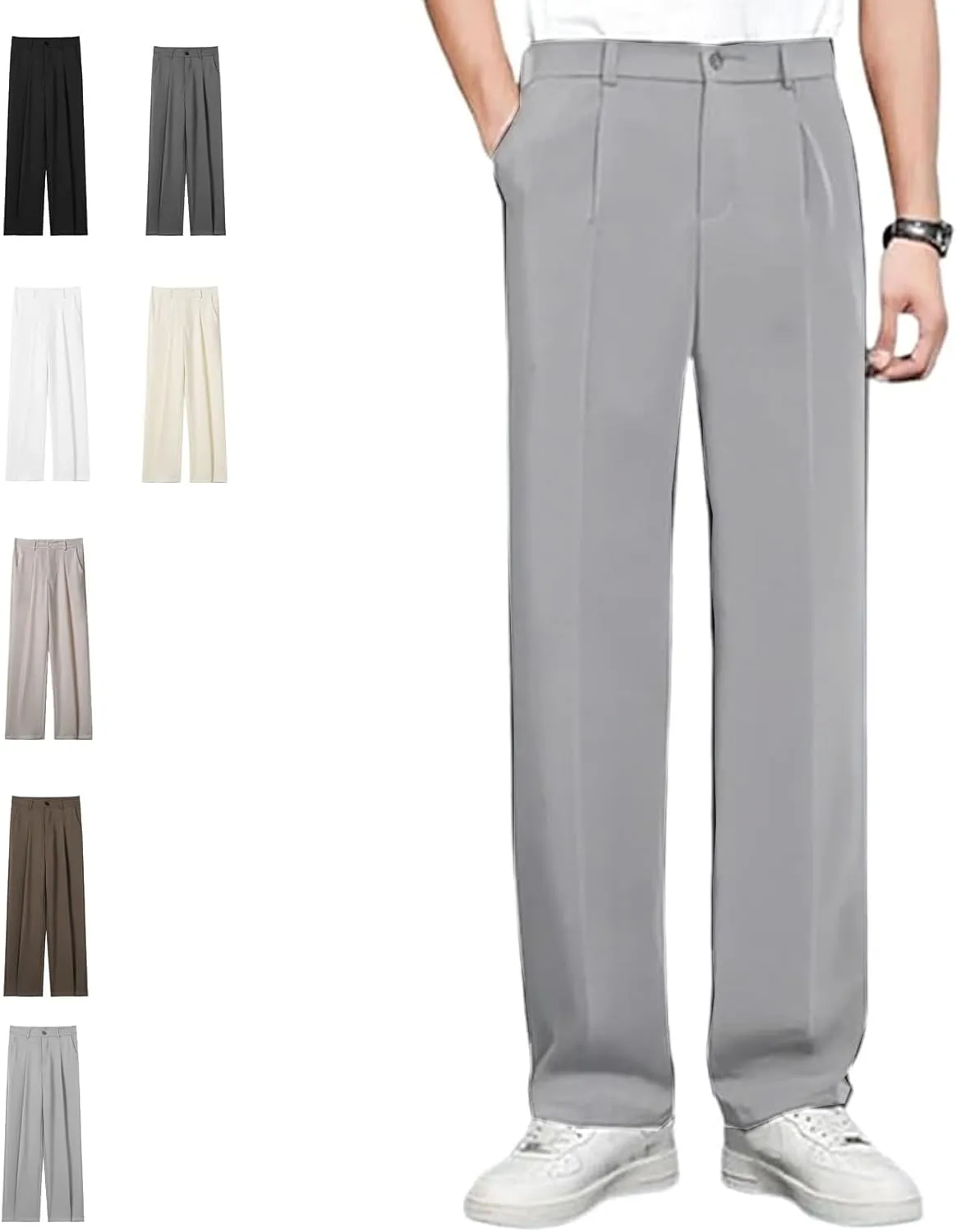 Denimblack Pants for Men, Easemotions Super Stretch Ice Silk Comfort Everyday Pants