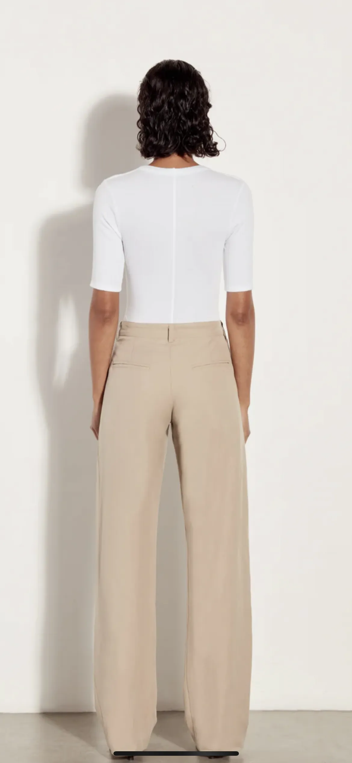 ENZA COSTA-Stretch Silk Knit Half Sleeve U White