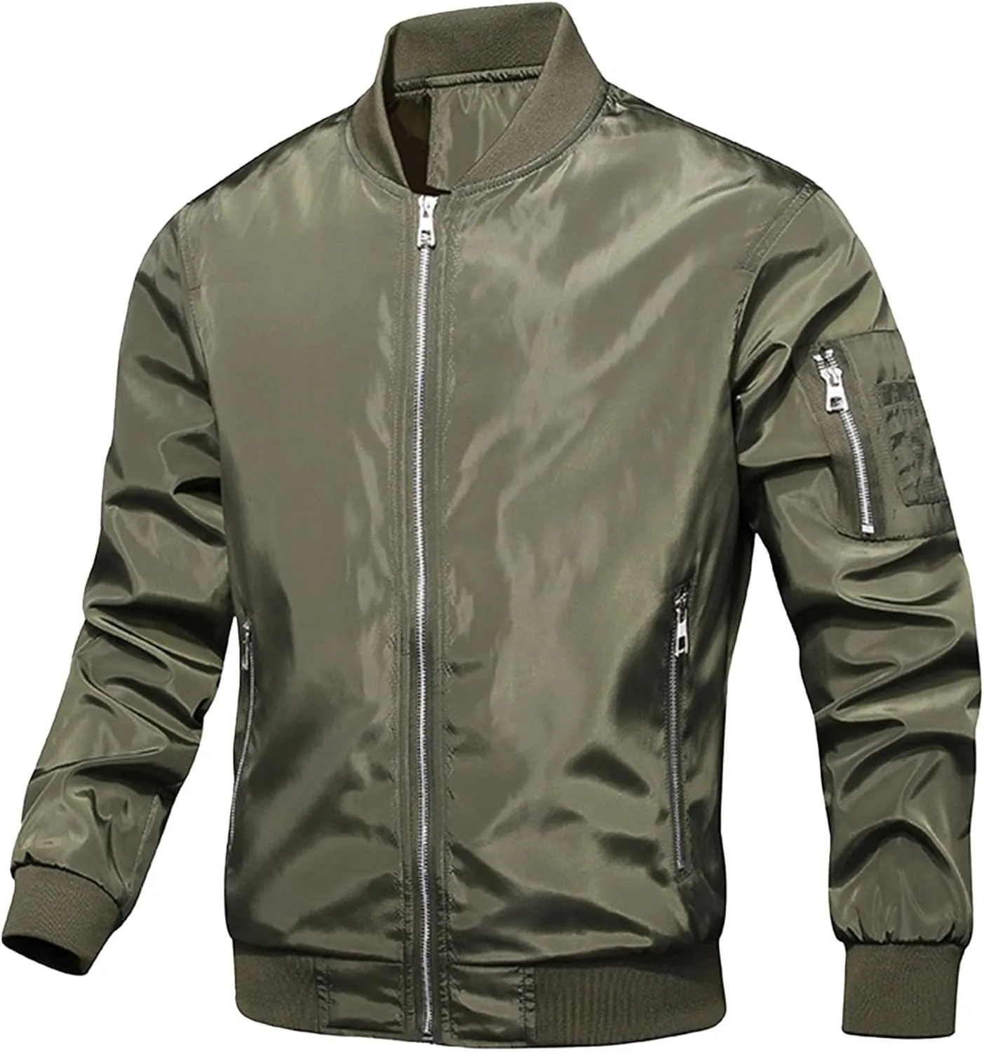 JEShifangjiusu Men'S Jackets Windproof Bomber Jacket Full Zip Winter Warm Padded Coats Outwear Casual Quilted Military Jacket