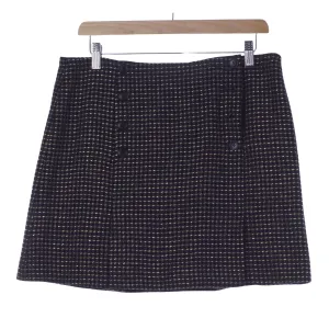 Jesire Wool Mix Skirt Black Grey and Mettalic UK Size 14 BNWT