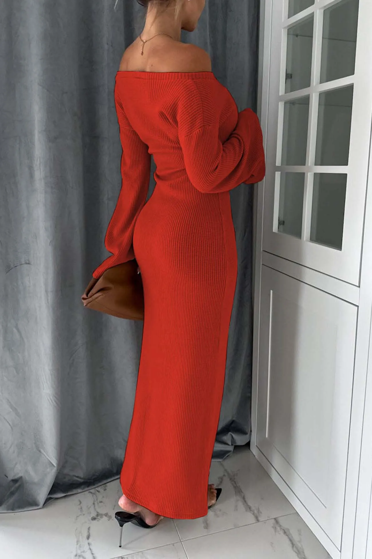 Knitted Bell Sleeve Mermaid Dress