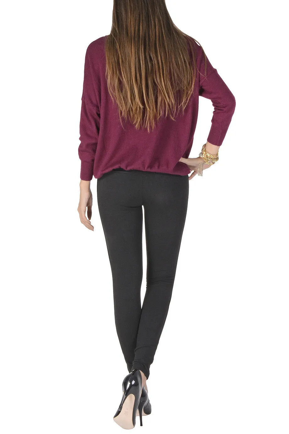 LONDON BLACK SWAN Prune Sweater