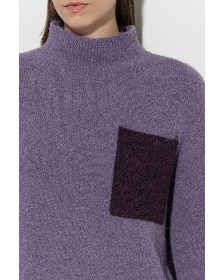 Luisa Cerano Two Tone Alpaca Knit Sweater