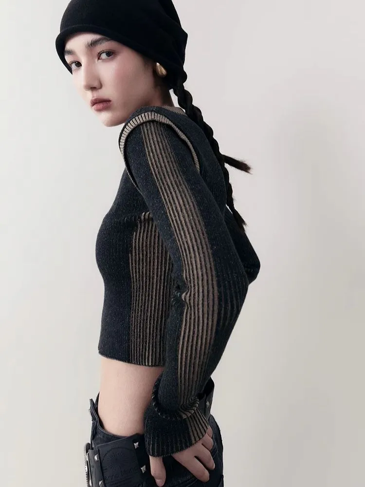Retro thin Slim knit sweater【s0000006396】