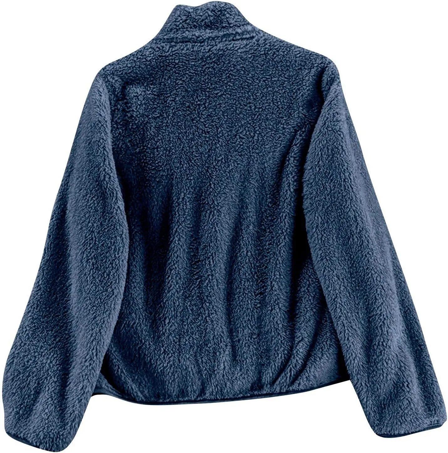 Sherpa Jacket Women Lightweight Fleece Zip Up Jackets Long Sleeve Cozy Soft Fluffy Fuzzy Sweater Coats with Pockets