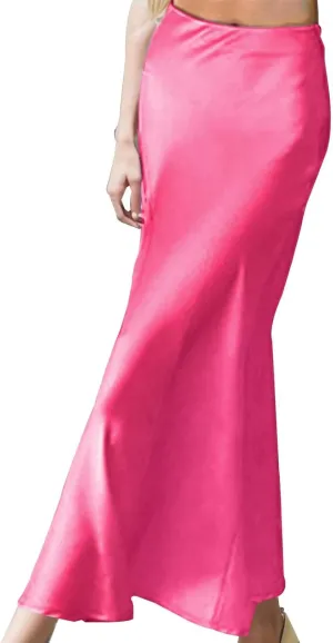 Sleek & Sexy Pure Color Bodycon Midi Skirt for Women Versatile High Waist Pencil Skirt Skirt Topper