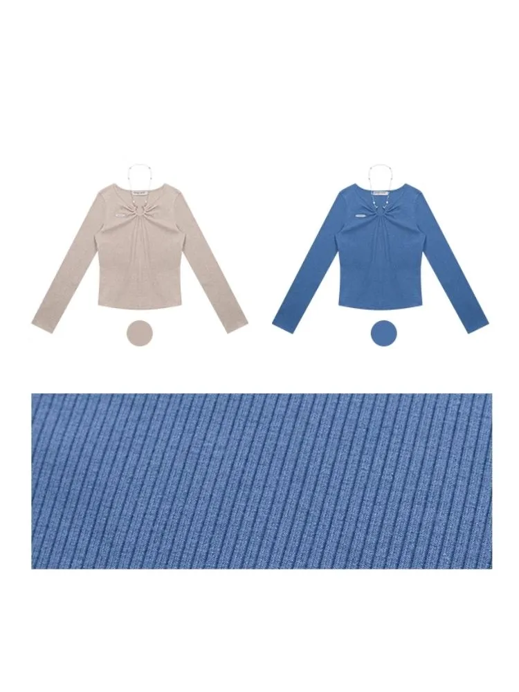 Slim thin chain neck knit sweater【s0000006146】