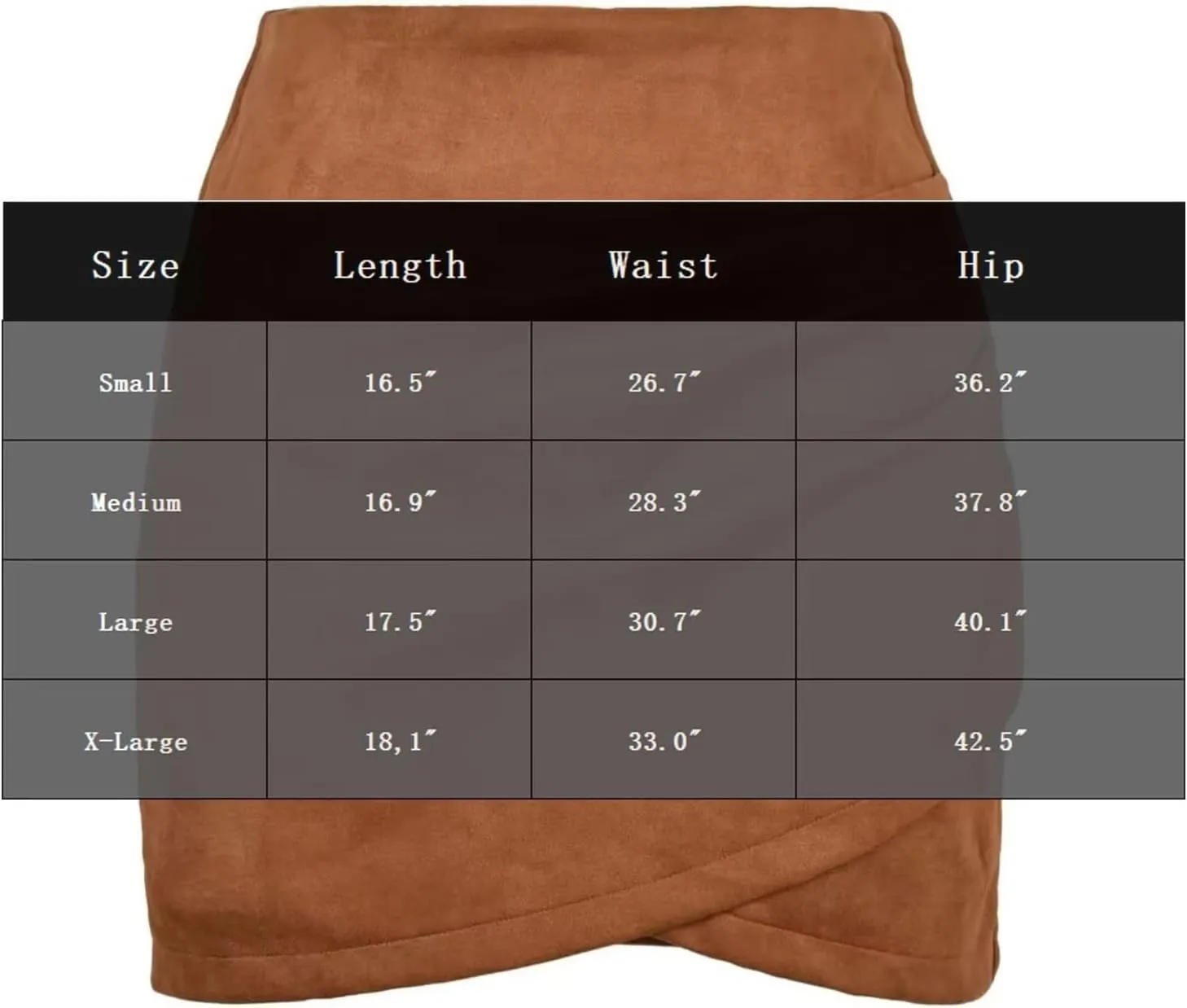 Womens Skirt Ruched Wrap High Waist Faux Suede Skirt Zipper Back Above Knee A Line Bodycon Mini Skirt Basic Skirt